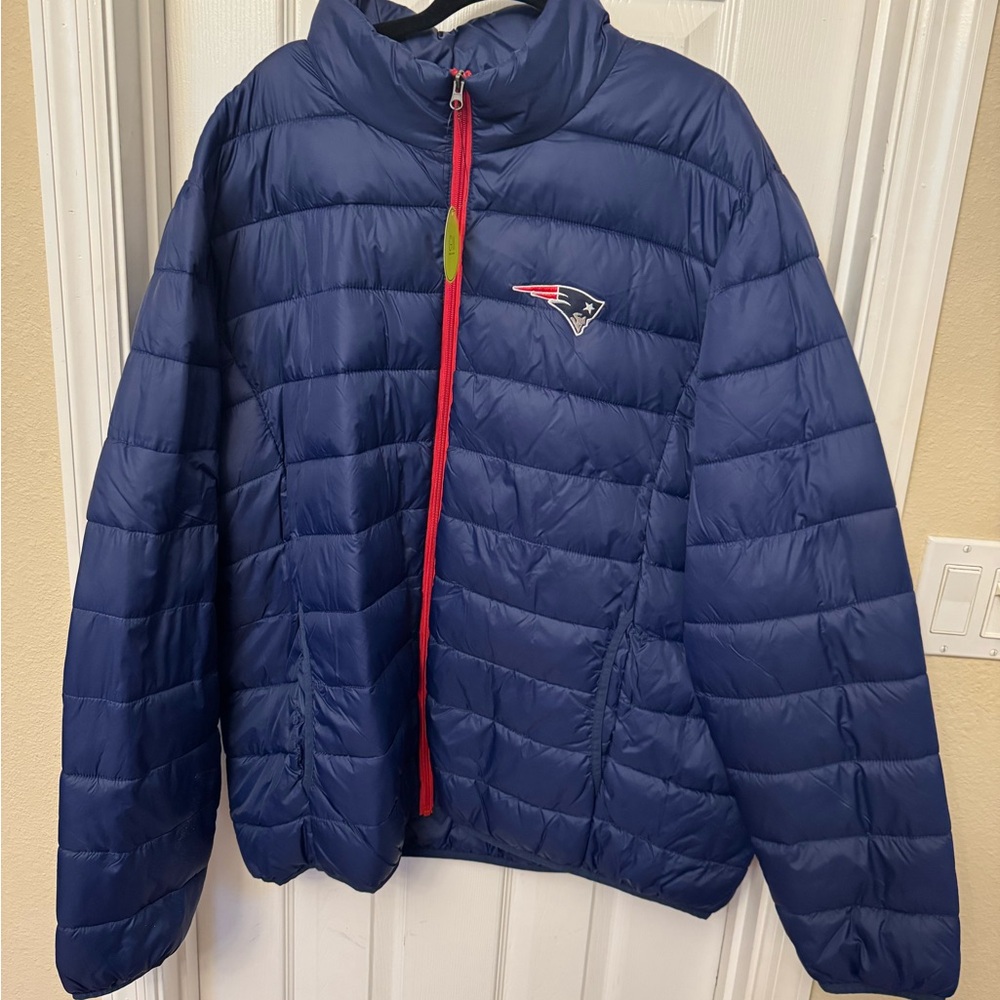 NFL Blue Puffer Jacket with Quilted Design